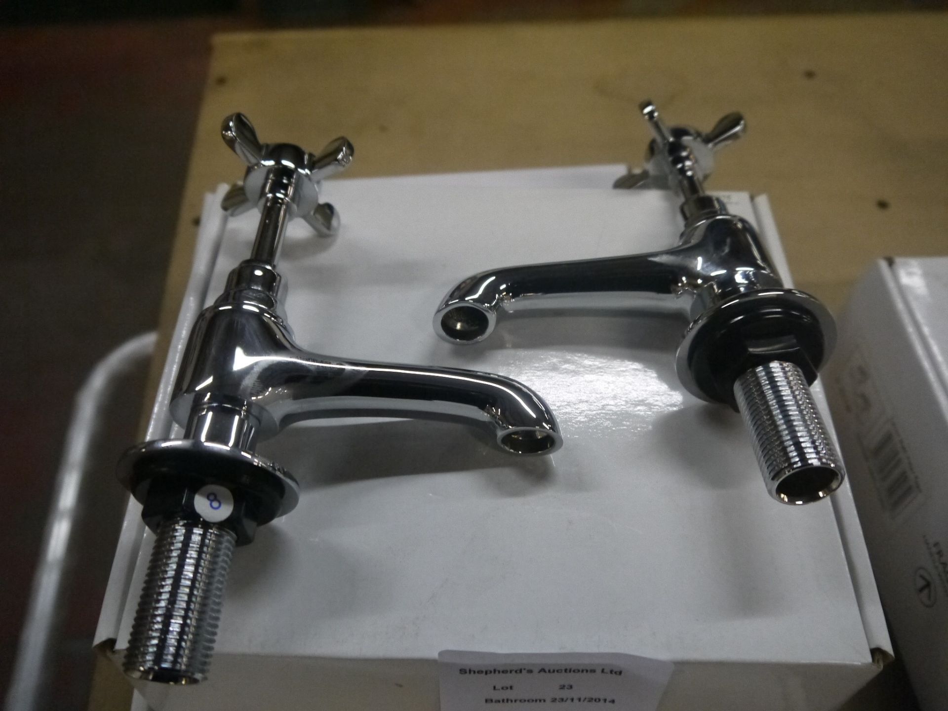 Jacuzzi Westminster basin taps, new and boxed