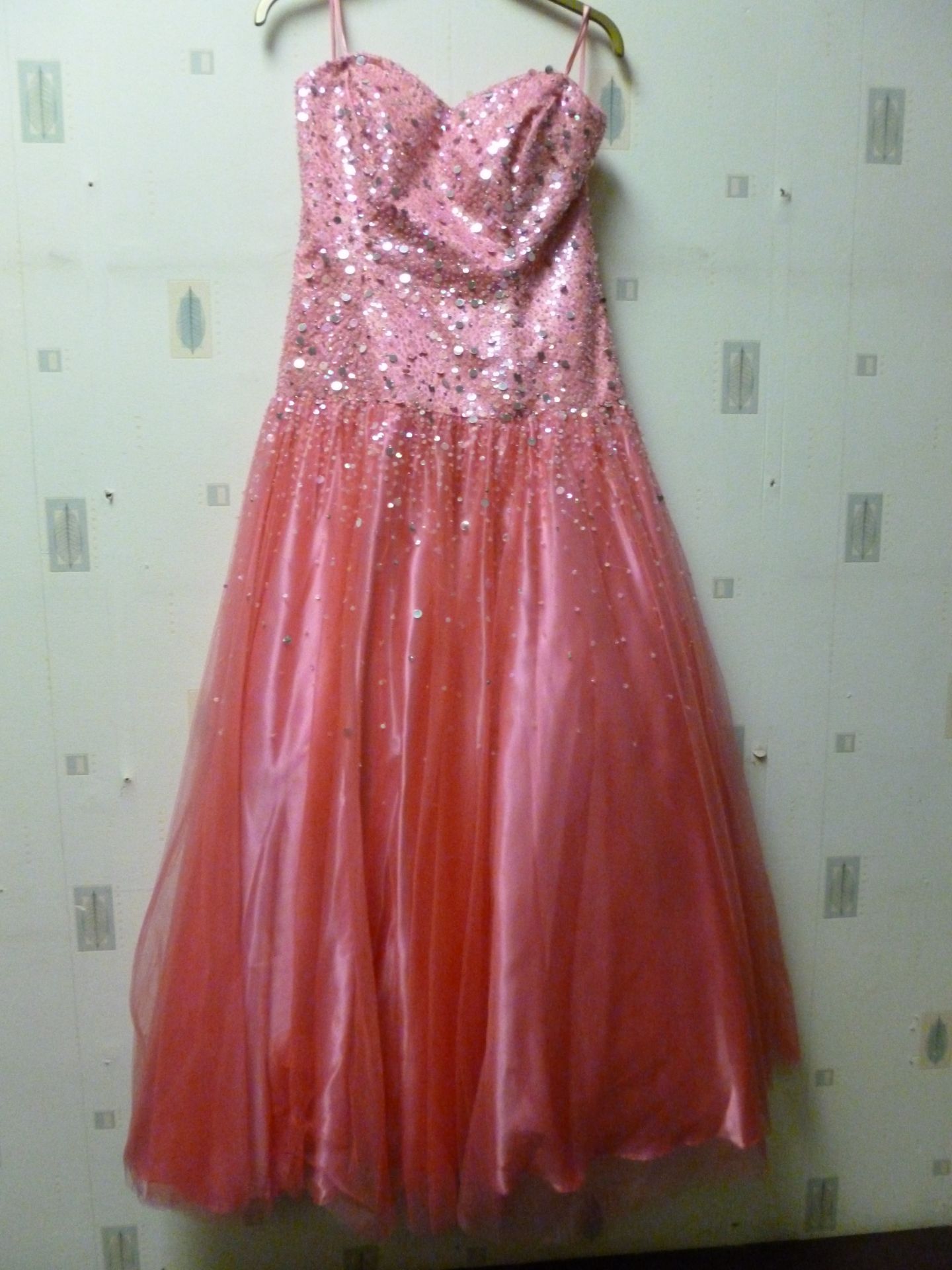 Alexia Designs Crystal Breeze Pink Prom dress with Sequin Design, size 16 £350