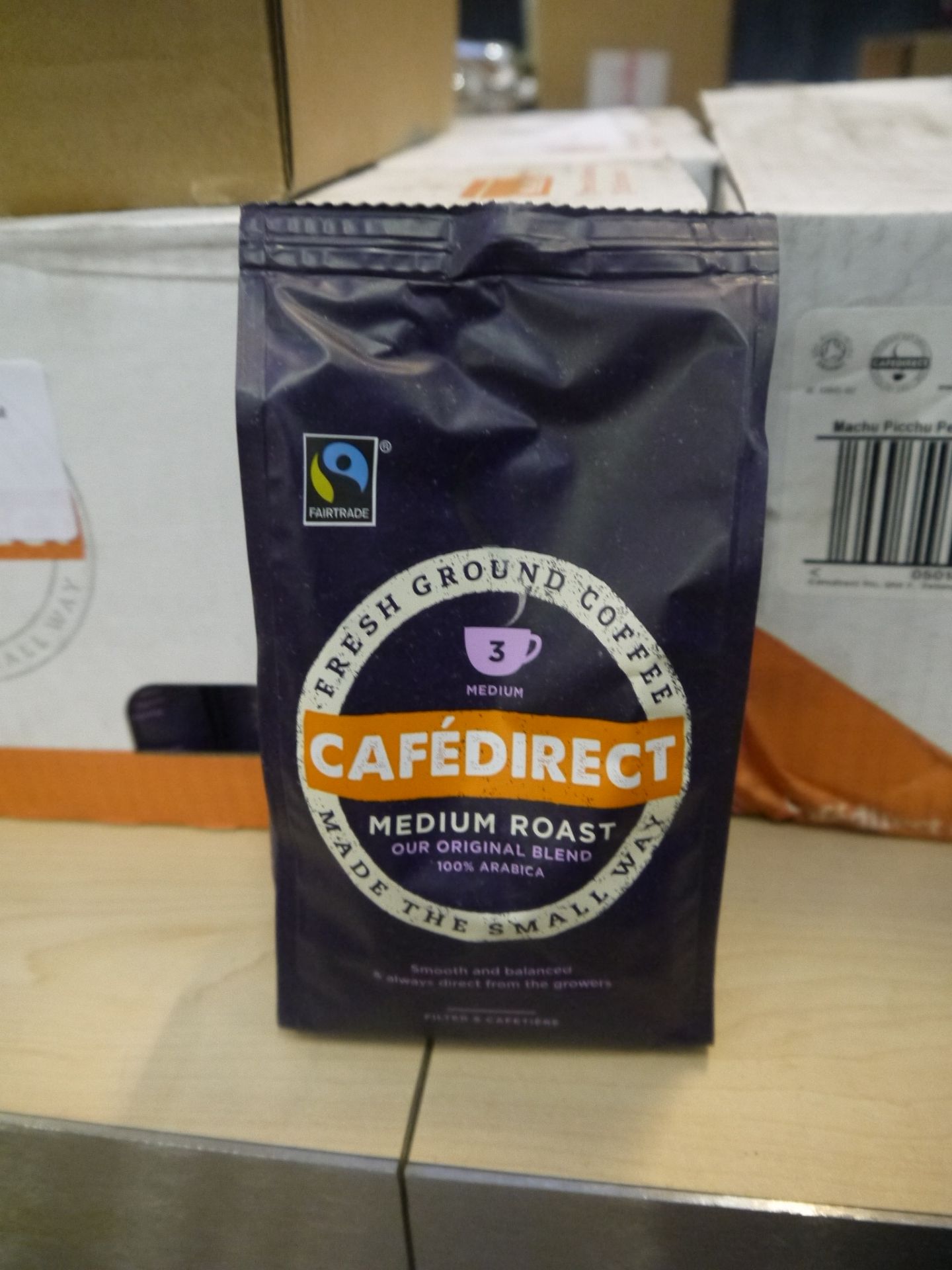 6x 227 g of Cafe Direct Medium Roast Coffee. BEST BEFORE OCTOBER 2014