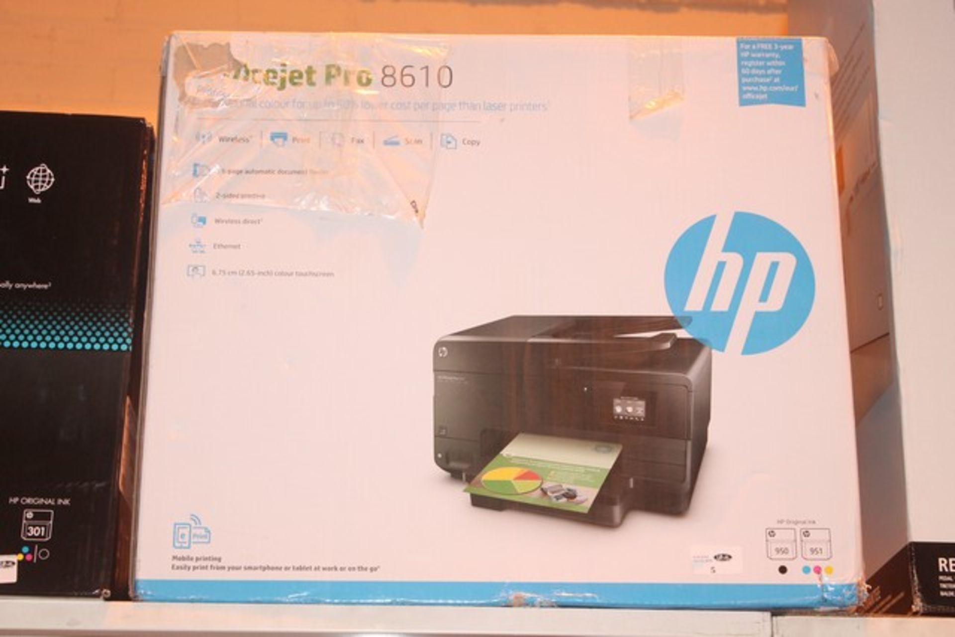 1 x HP OFFICE JET 8610 ALL IN ONE PRINTER SCANNER COPIER (546628)  *PLEASE NOTE THAT THE BID PRICE