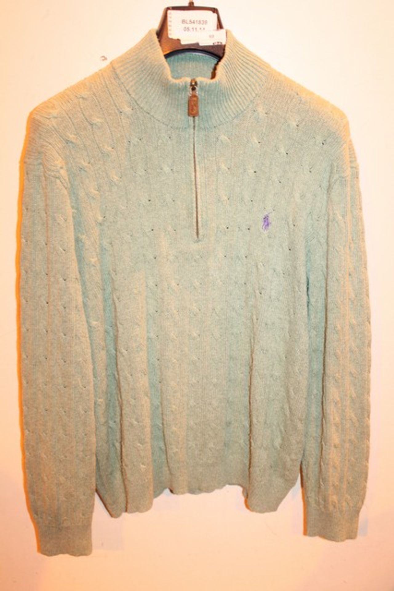 1 x SIZE XXL POLO RALPH LAUREN KNITTED GREEN JUMPER (541839)   *PLEASE NOTE THAT THE BID PRICE IS