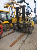 Hyster H700XL 7 tonne diesel forklift (2004) Starts & hydraulics work - prop shaft snapped - no