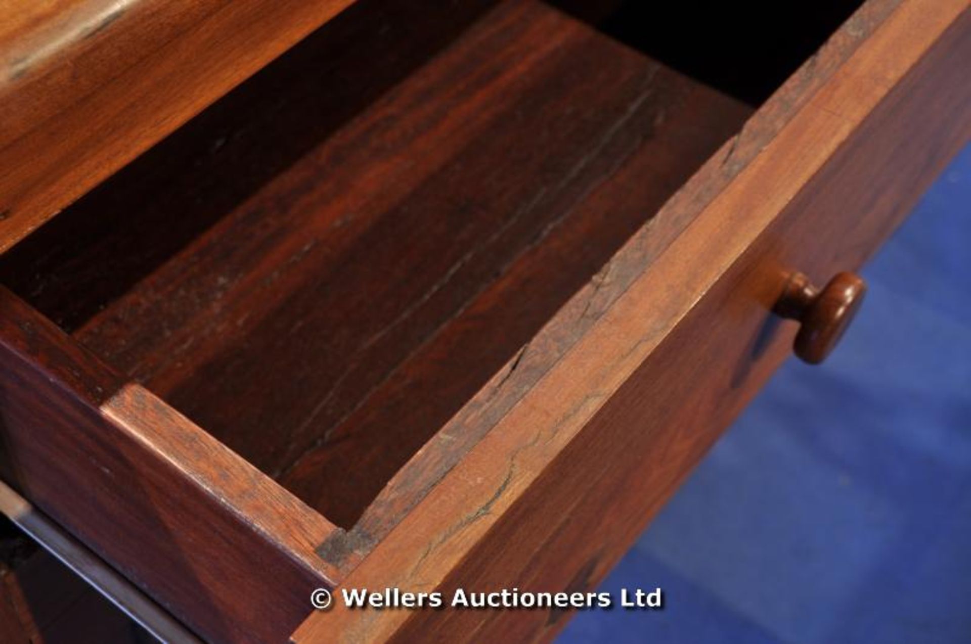 An African Teak sideboard, two drawers over a twin door cupboard - Image 4 of 4