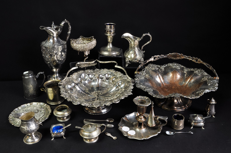 A quantity of silver plate, 19th and 20thC