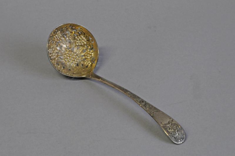 Georgian silver sugar sifter, hallmarked London 1760, gross weight approximately 45 grams