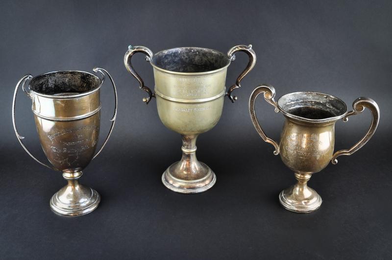 Two silver trophies, c1930, and an EPNS example, approximately 507 grams of weighable silver (3)