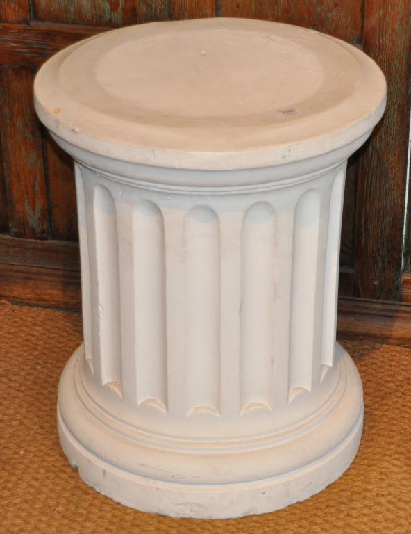 A plaster Corinthian column plinth, 60 x 48cm