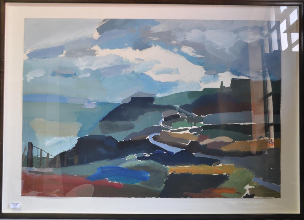 *Fraser Taylor - `Jura`, gouache on paper, signed and dated (19)89, 73 x 107cm (Lot subject to VAT)
