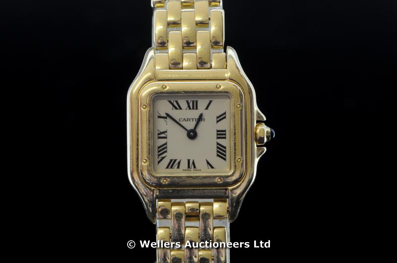 *Ladies` Cartier Panthere wristwatch, 18ct yellow gold case and bracelet (Lot subject to VAT)