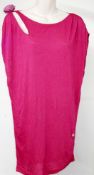 1 x 'Nina Ricci' Designer Soft Swimsuit - R14 - Fleuricci - Dark Pink with Flower Motif - UK: ONE