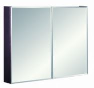 1 x Vogue ARC Bathroom Mirrored Wall Cabinet - WALNUT - Series 2H 900mm - Manufactured to the