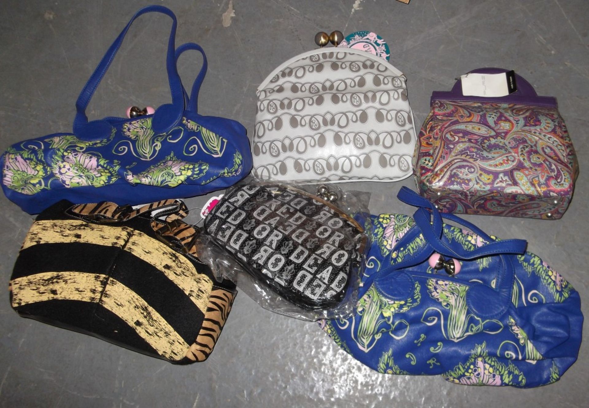 6 x Various Bags Including Red Or Dead And Zandra Rhodes - NJB088 – CL008 - Location: Bury
