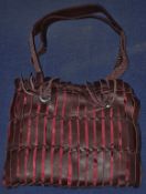 6 x Moda In Pelle Burgundy Leather Bags - NJB036 - CL008 - Location: Bury BL9 - RRP £390 – NEW