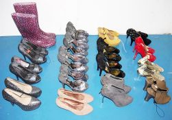 17 x Pairs Of Assorted Women's Shoes – Various Colours & Designs – Sizes Range from 3-8, Ref: 0000 –