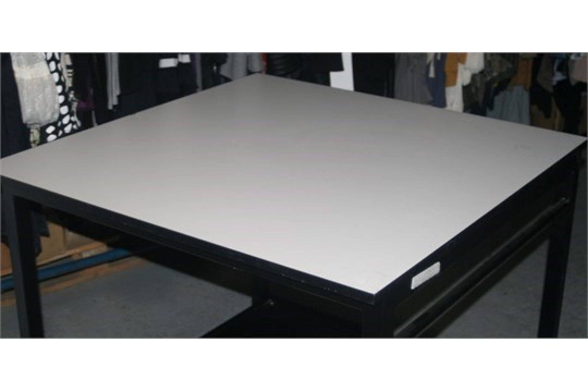 1 x Mobile Work Table - Large Size With Undershelf and Heavy Duty Castor Wheels - Strong Build - Image 8 of 8