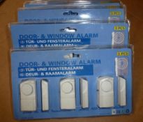 5 x Door and Window Alarm Sets - Each Set Includes 3 Alarms - Brand New Blister Packs - Easy to