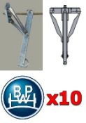 10 x BPW Cranked Supports CARAVAN CORNER STEADY Wind Down Leg - New and Unused Stock - CL030 -