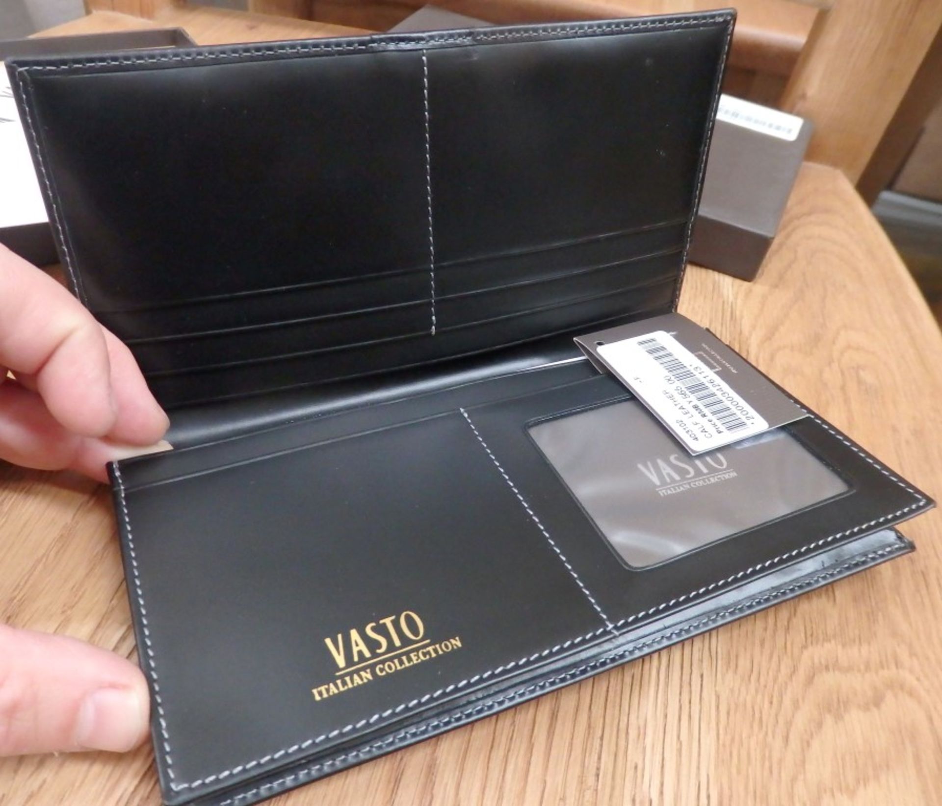 1 x Beautiful Luxury Designer Genuine Soft Calf Leather - Black - Wallet/Purse - Brand New & Boxed - - Image 3 of 9