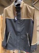 4 x Mens 'Ocean Luxury Life' -  Jacket with detachable hood and Internal Zip pockets - Brown/Black