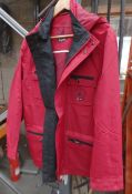 1 x Mens 'Ocean Luxury Life' - Jacket with detachable hood and Internal Zip pockets - Dark Red/Navy