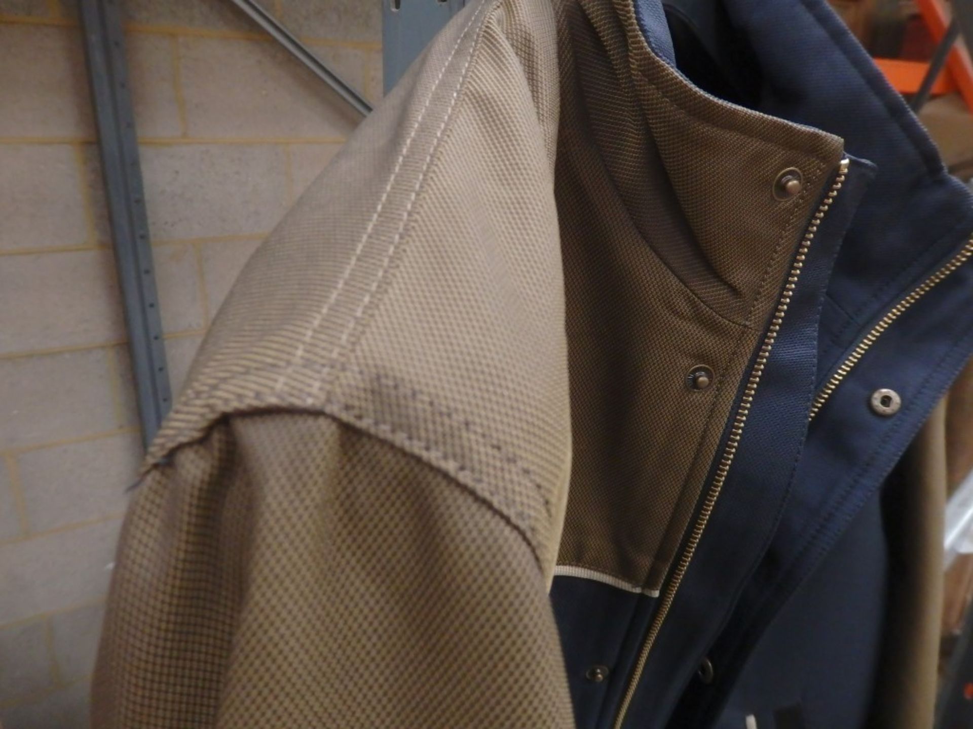 1 x Mens 'Ocean Luxury Life' - Jacket with detachable hood and Internal Zip pockets - Brown/Black - Image 12 of 15
