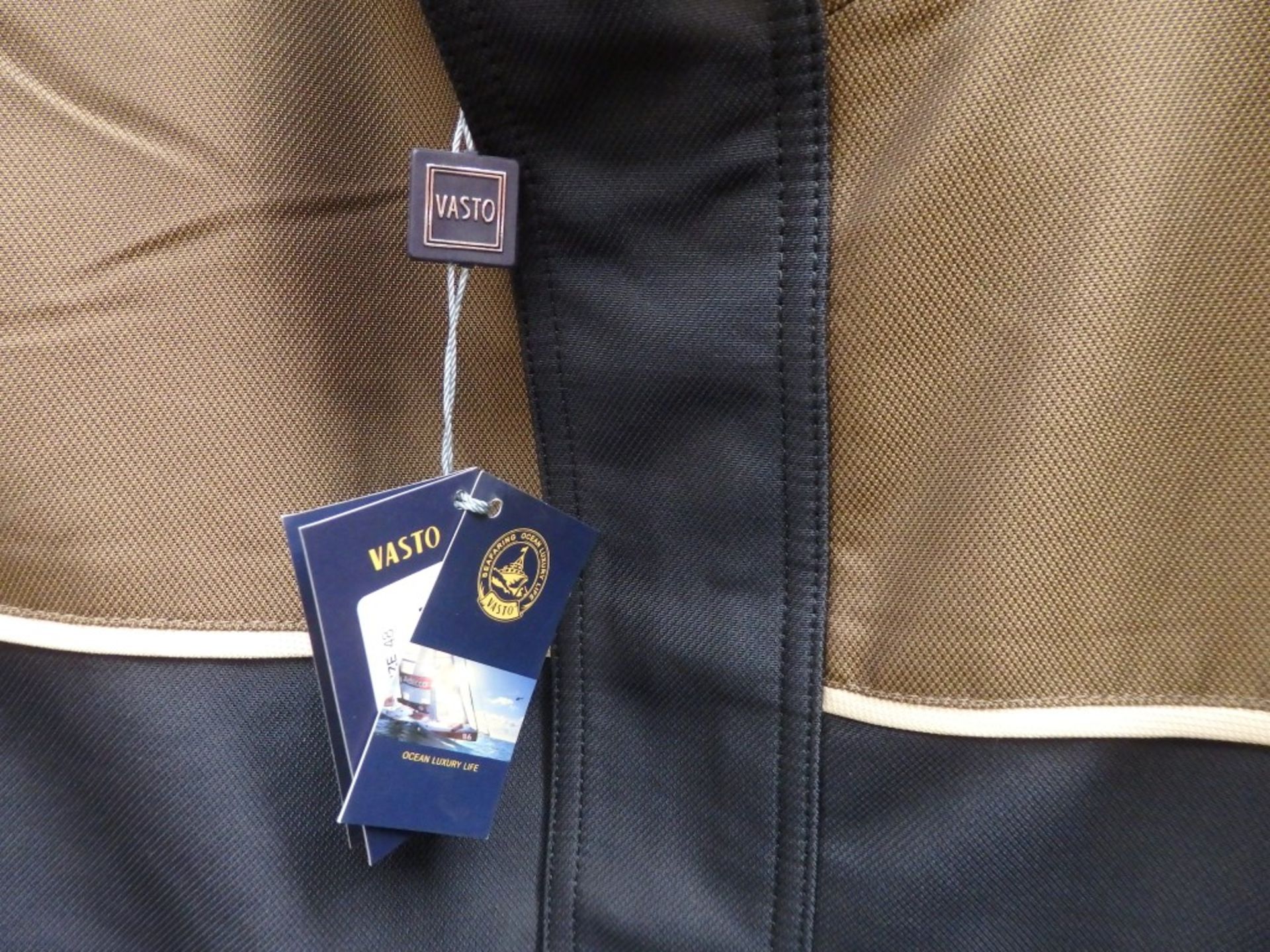 1 x Mens 'Ocean Luxury Life' - Jacket with detachable hood and Internal Zip pockets - Brown/Black - Image 5 of 15