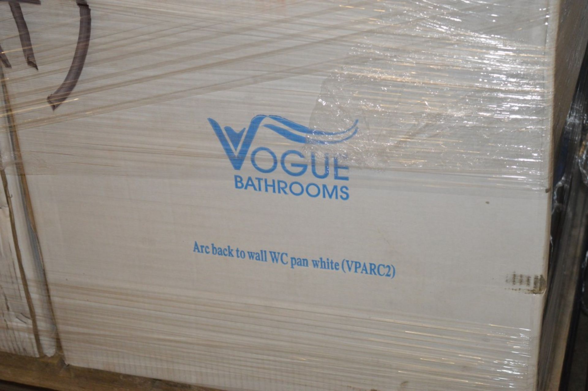 1 x Arc Back to Wall WC Toilet Pan With Soft Close Seat - Vogue Bathrooms - Brand New Boxed - Image 4 of 5