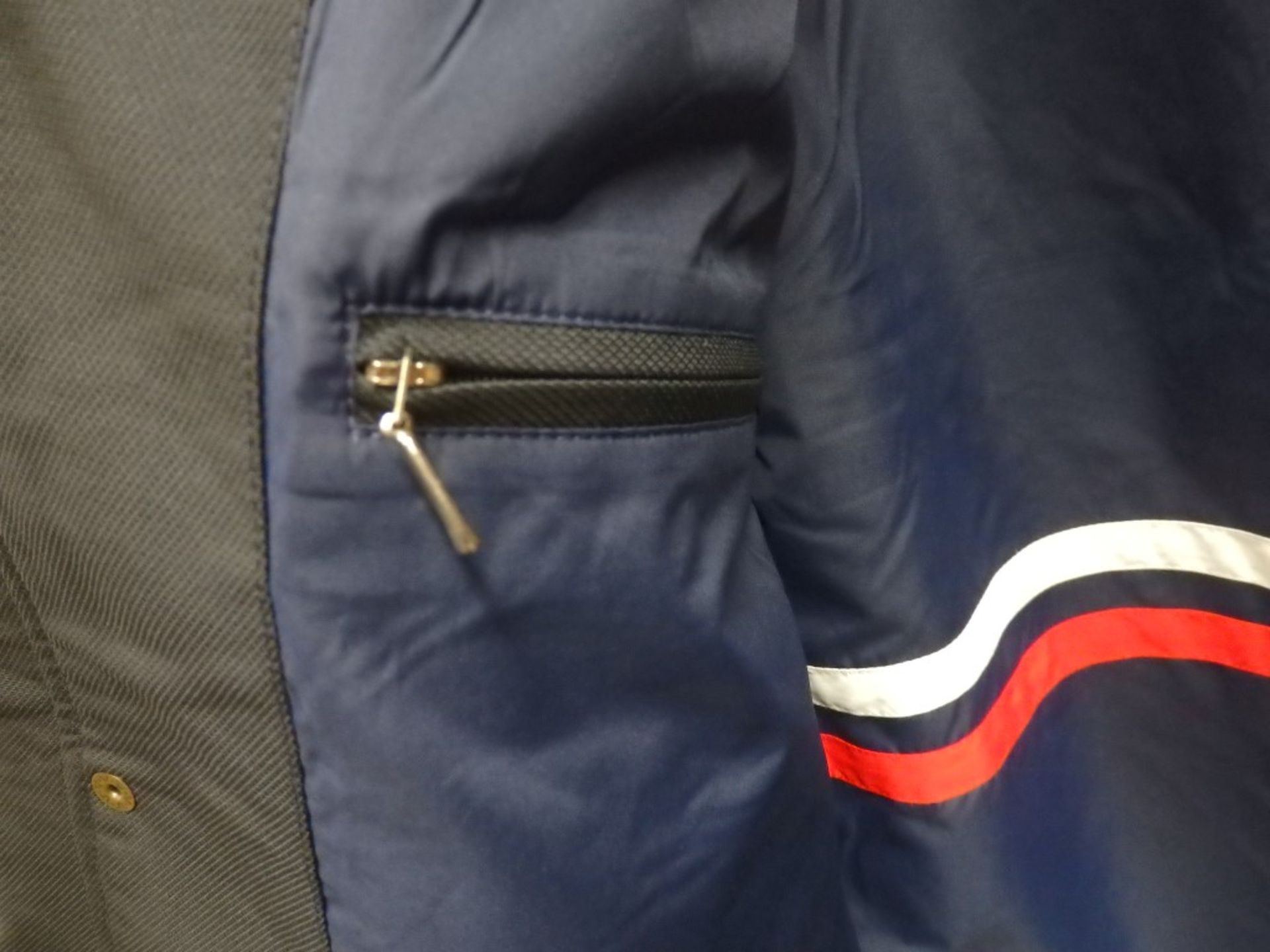 1 x Mens 'Ocean Luxury Life' - Jacket with detachable hood and Internal Zip pockets - Brown/Black - Image 9 of 15