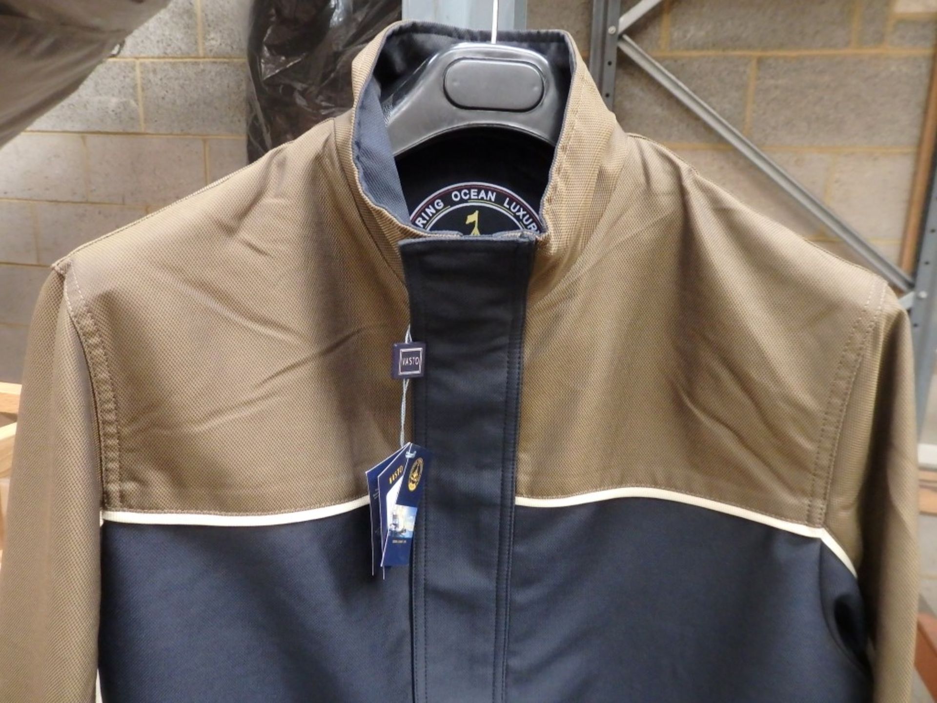 1 x Mens 'Ocean Luxury Life' - Jacket with detachable hood and Internal Zip pockets - Brown/Black - Image 13 of 15