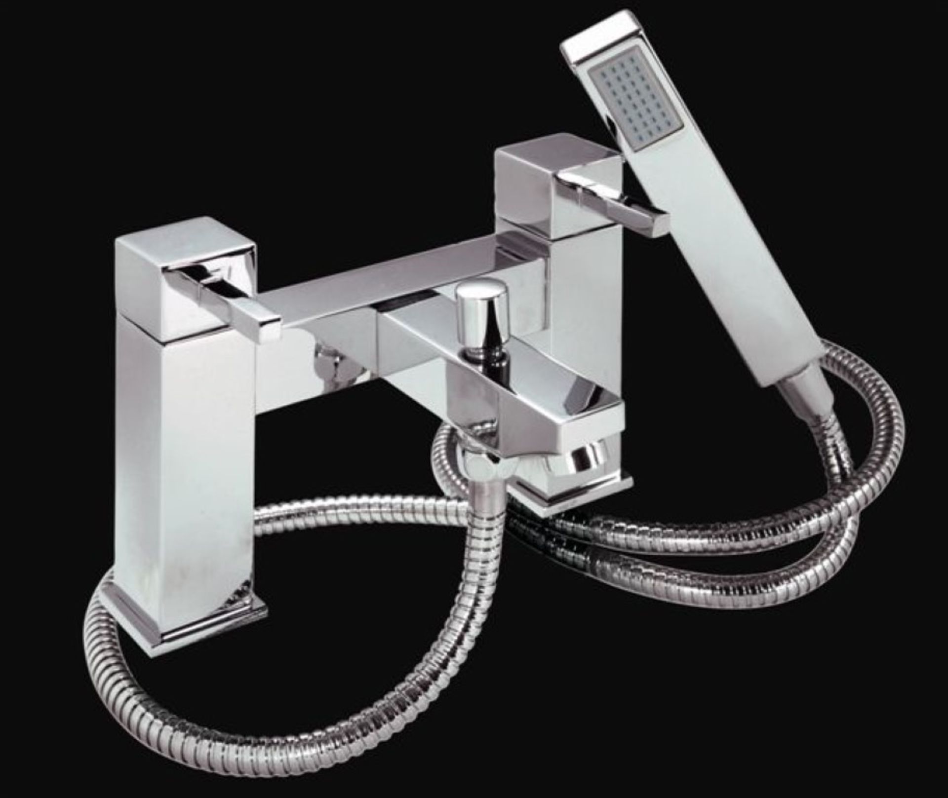 1 x Verona Deck Bath Shower Mixer Tap - Vogue Bathrooms - Modern Bath Mixer Tap in Bright Chrome - Image 15 of 16