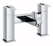 1 x Vogue Series 3 Bath Filler Taps in Chrome  - Modern Bath Mixer Tap in Bright Chrome - High