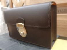 1 x Beautiful Luxury Designer - Genuine Soft Brown leather Mens handbag - Brand New & Boxed -