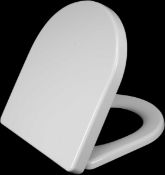 1 x Vogue Cosmos Modern White Soft Close Toilet Seat and Cover Top Fixing - Brand New Boxed