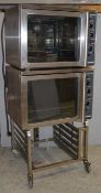 2 x Blue Seal Moffet Turbofan 31 Electric Convection Ovens - Model E311MS - 60 Minute Bake Timer,