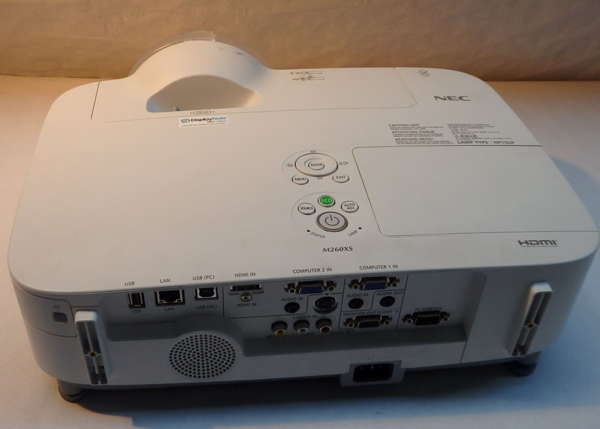 1 x NEC M260XS Projector - Long Lamp Life – Resolution : 1024 x 768 pixels (XGA) - Ideal for Home - Image 4 of 9