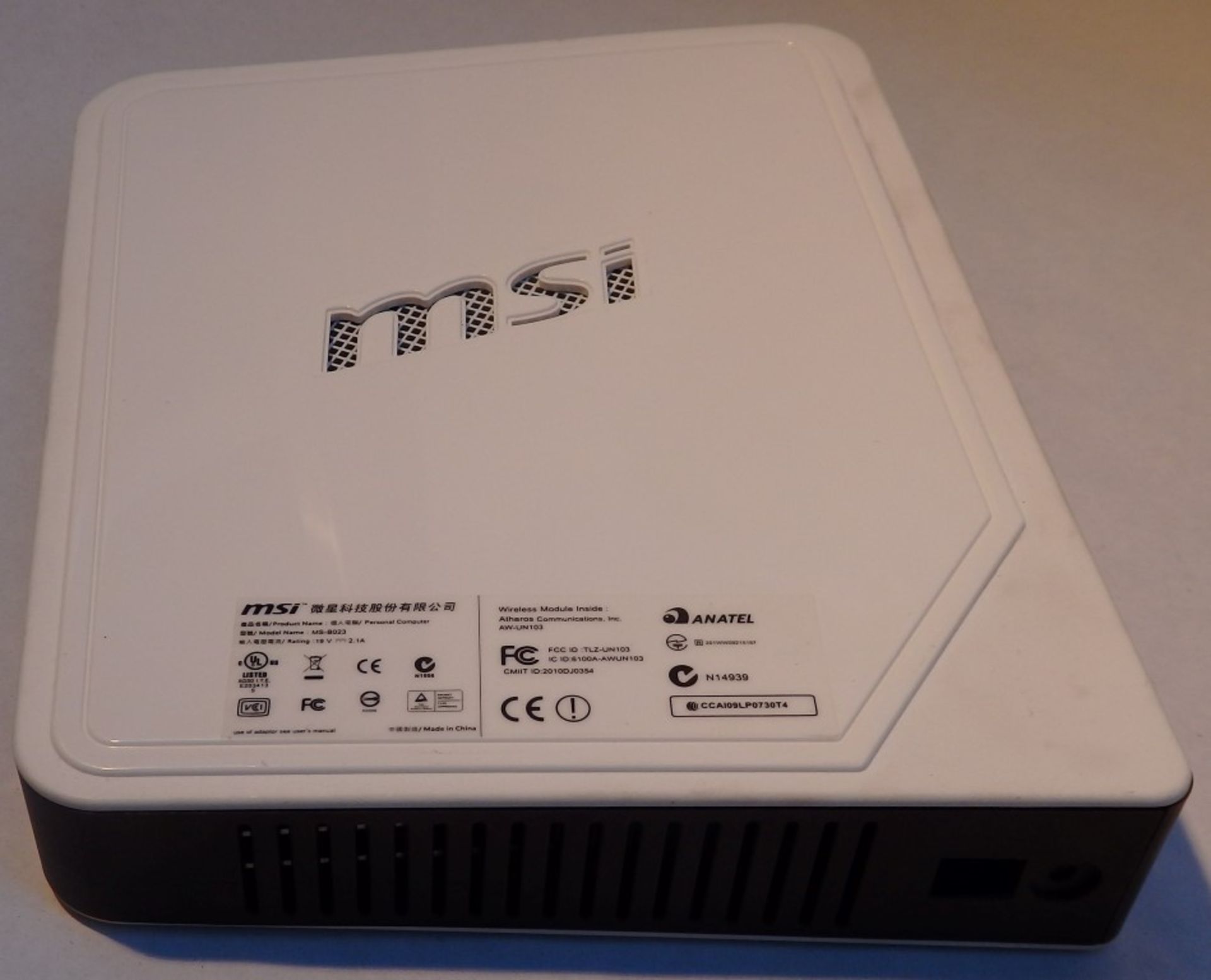1 x MSI Wind Box DC100 Mini PC Computer – Model : MS-B023 - AMD Brazos Dual Core E-450 (1.65GHz) - - Image 5 of 10