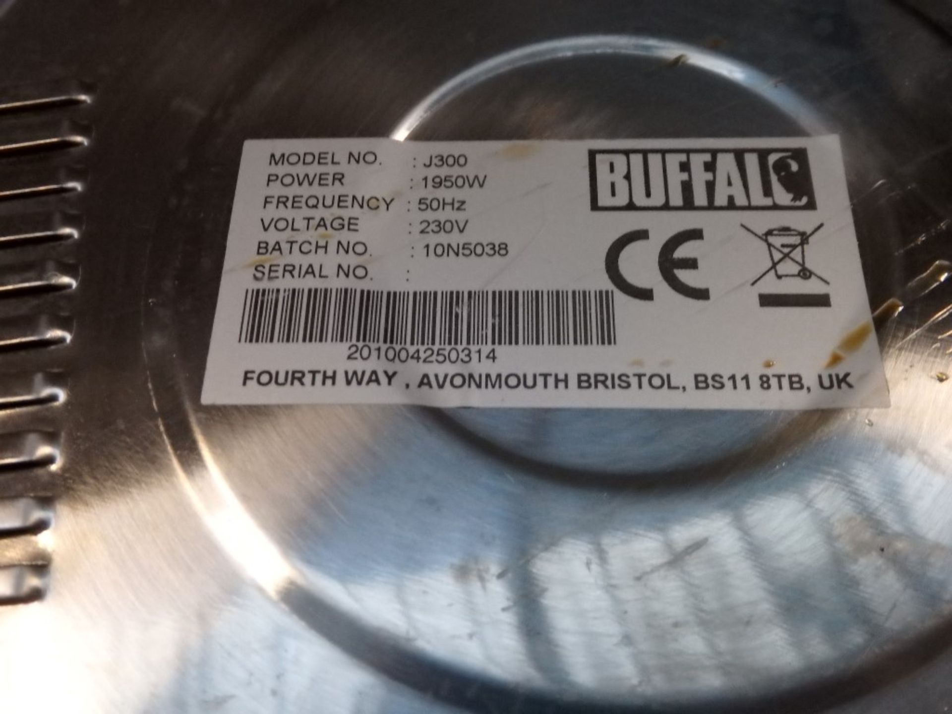 1 x Buffalo Rice Cooker – Ref : CAT116 – Model : J300 – Capacity 13 Liters Cooked Rice – Auto Switch - Image 4 of 5
