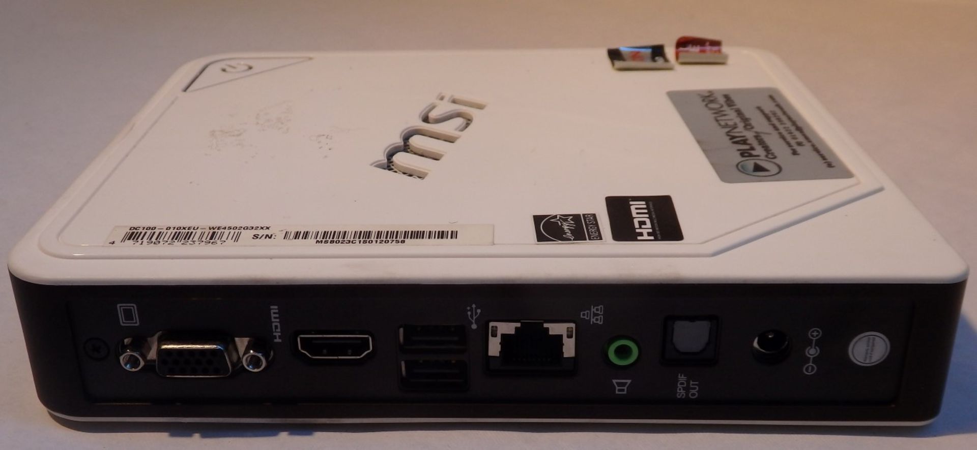 1 x MSI Wind Box DC100 Mini PC Computer – Model : MS-B023 - AMD Brazos Dual Core E-450 (1.65GHz) - - Image 3 of 10
