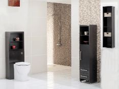 This is a five piece Vogue Arc bathroom set in Wenge!   Lot Includes:  1 x Wenge BTW Cistern