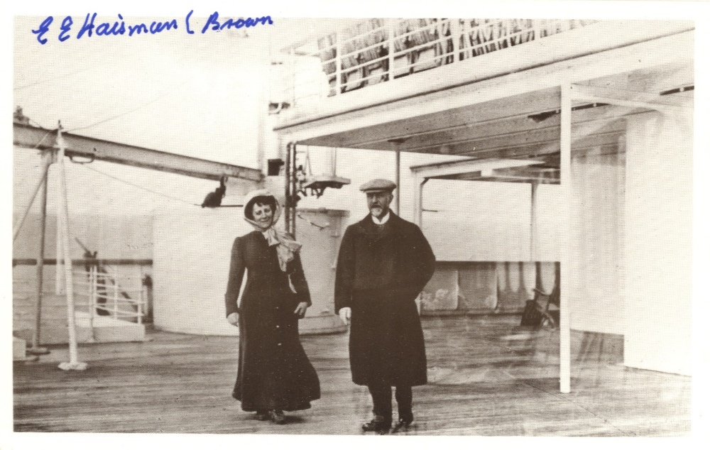 TITANIC: Selection of signed postcard photographs and a signed piece by various survivors, relatives