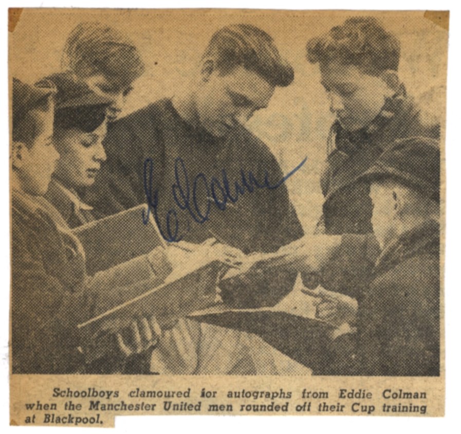 COLMAN EDDIE: (1936-1958) English Footballer, one of Manchester United`s `Busby Babes`. Vintage