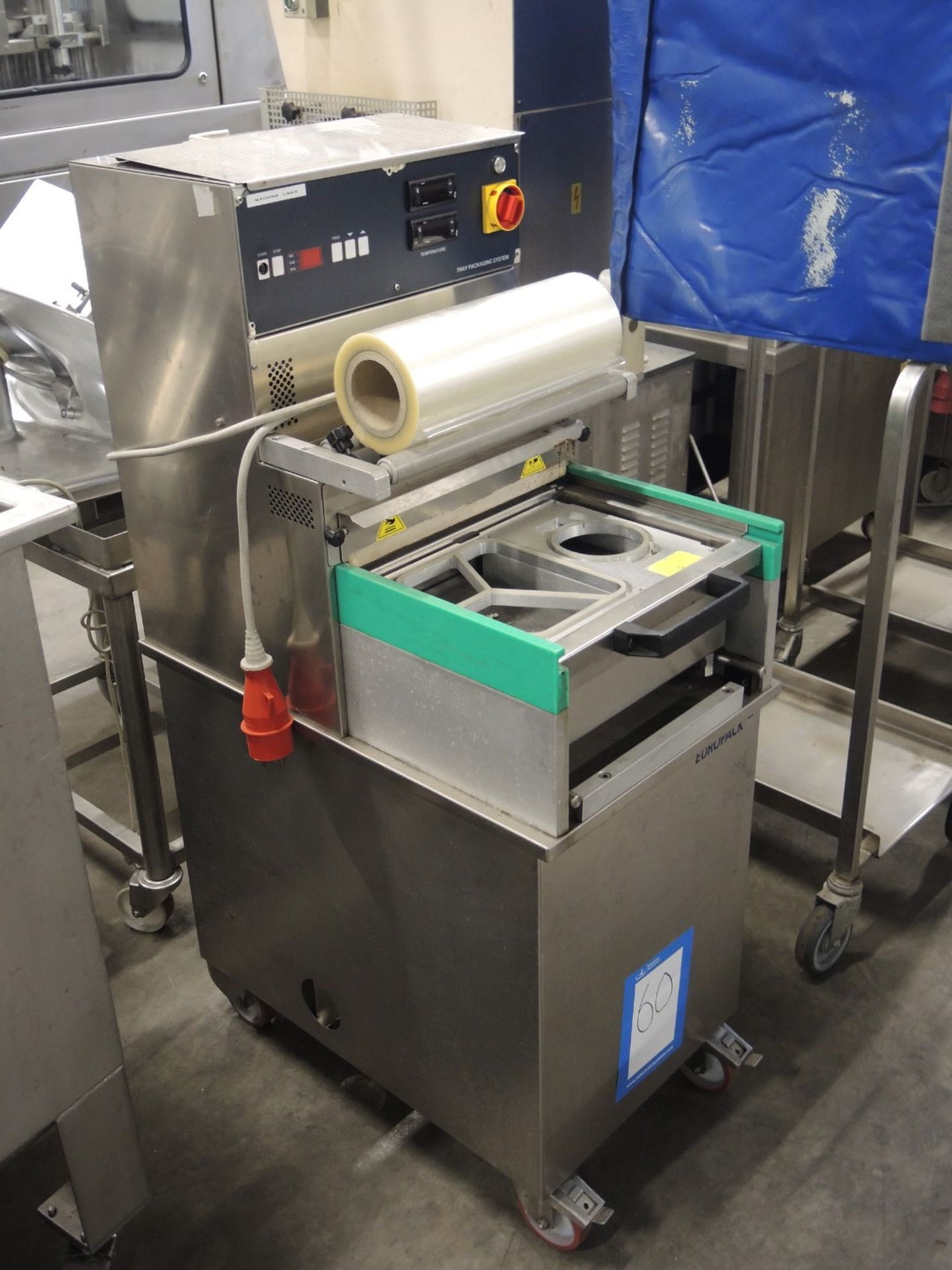 Europack tray sealer, type: TPS Compact, serial number: 03155, 3 Ph, 400 V, 50 Hz, 4 A, missing