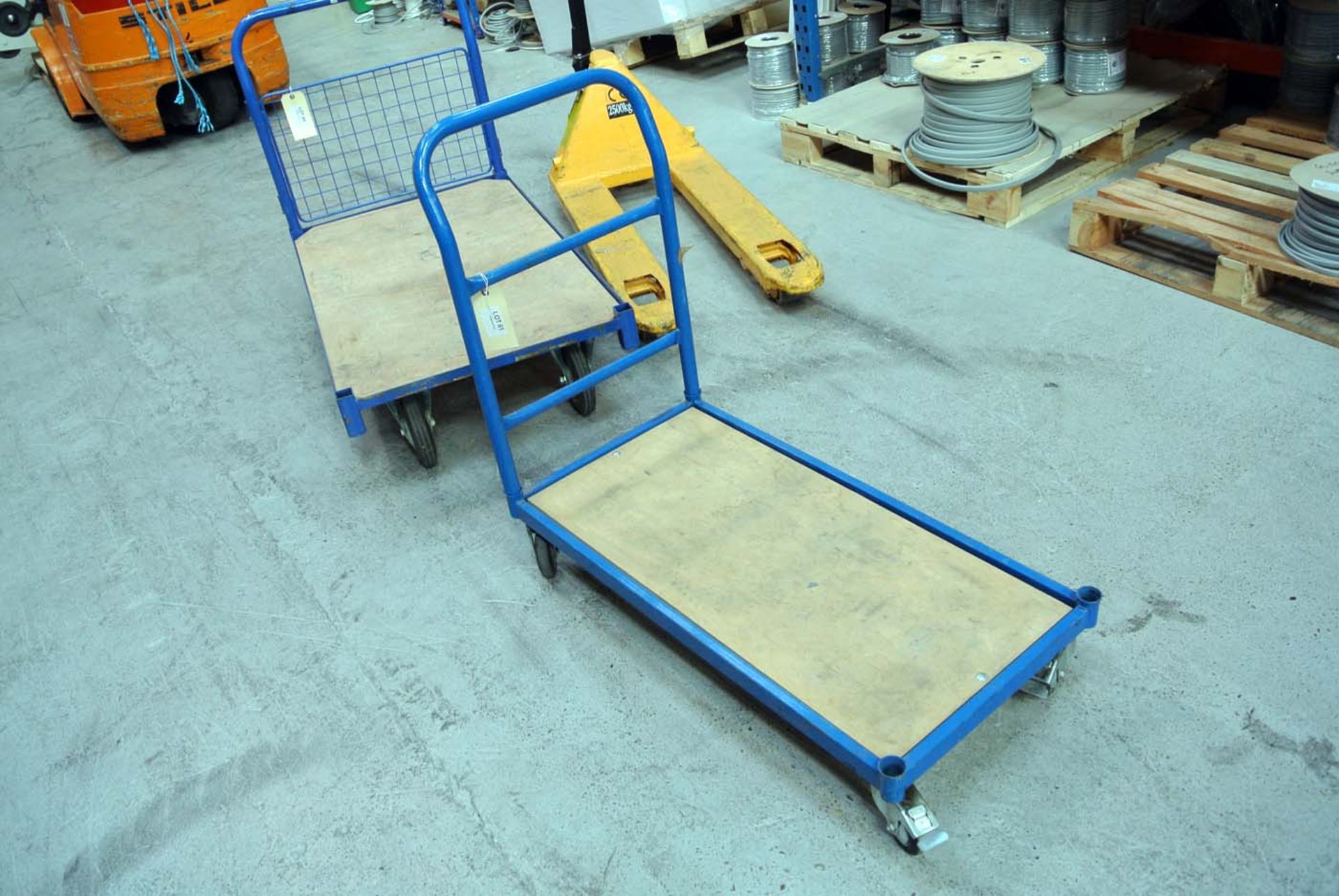 4 wheel warehouse cart