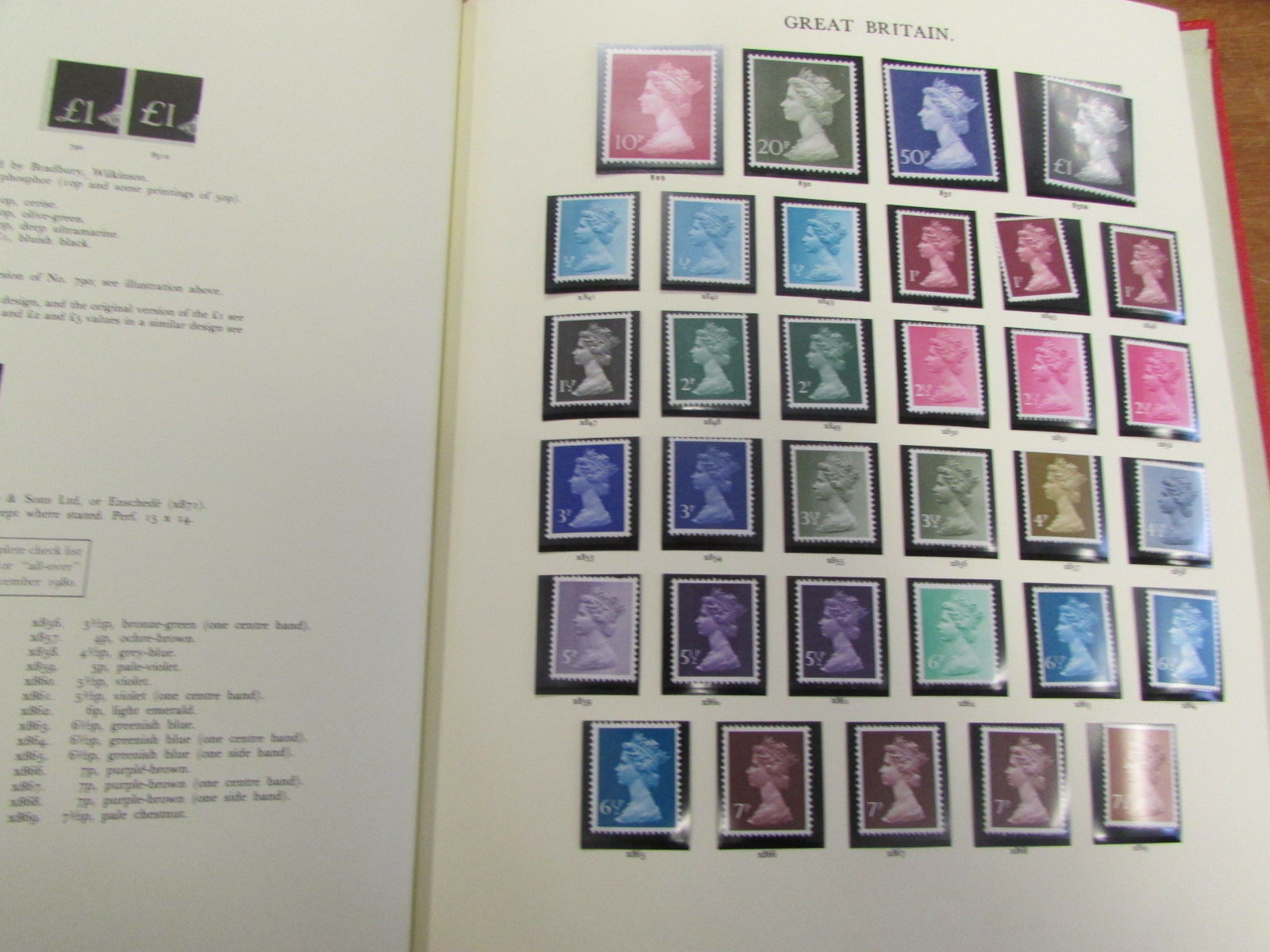 GB - Windsor Album of Definitive unmounted mint material, mostly from Booklets. (qty)