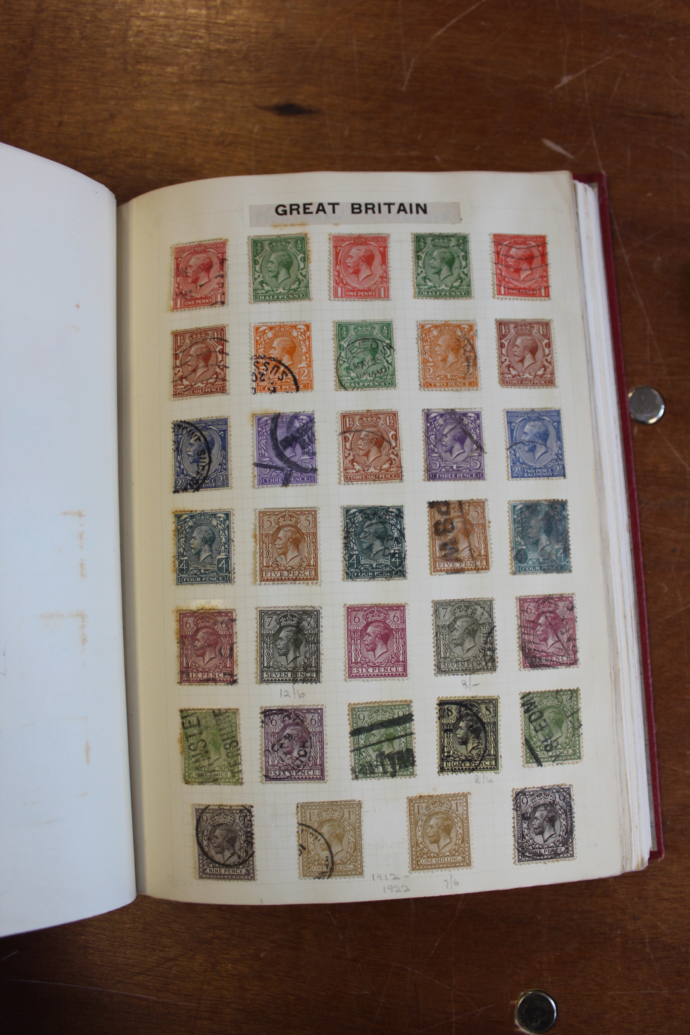 GB Album of used stamps Queen Victoria onwards (needs careful viewing)