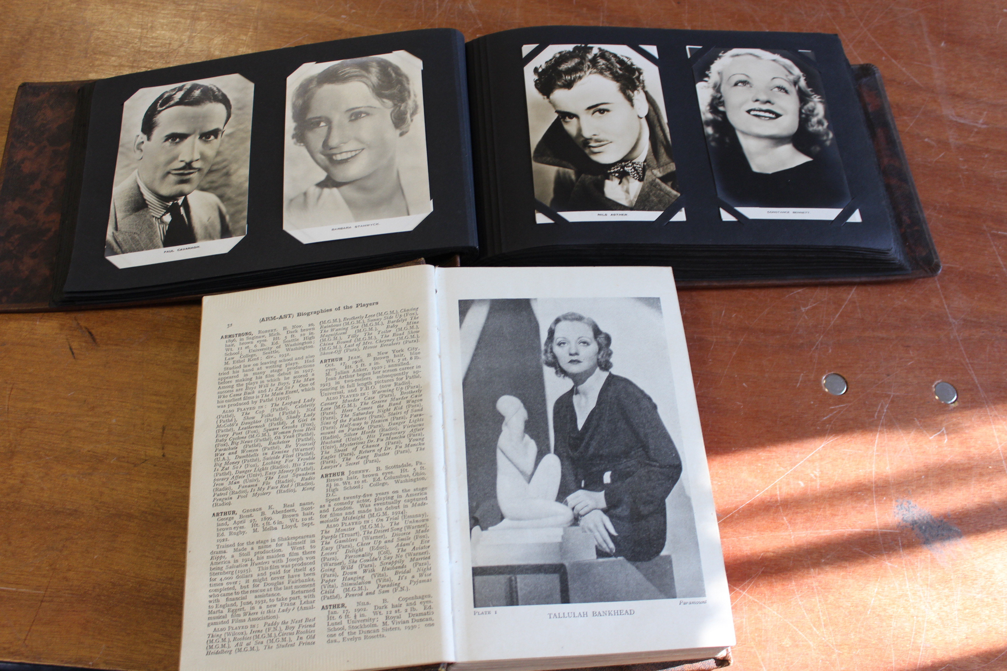 Cinema Stars album together with The World Film Encyclopaedia, Laurel & Hardy noted (approx 177