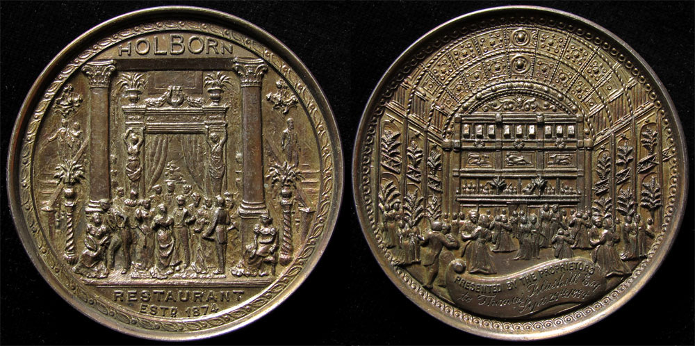 British Private Issue Medallion, bronze or bronzed base metal d.68mm: An intricate and high relief