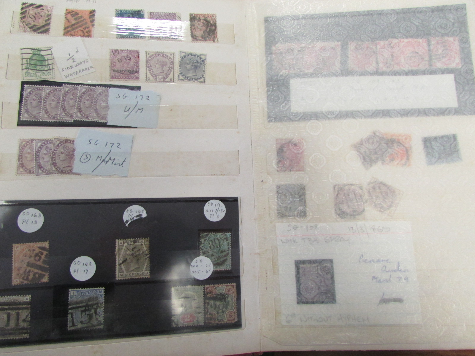 GB - fine Queen Victoria collection in small red stockbook, many Penny Reds, plus better mint and
