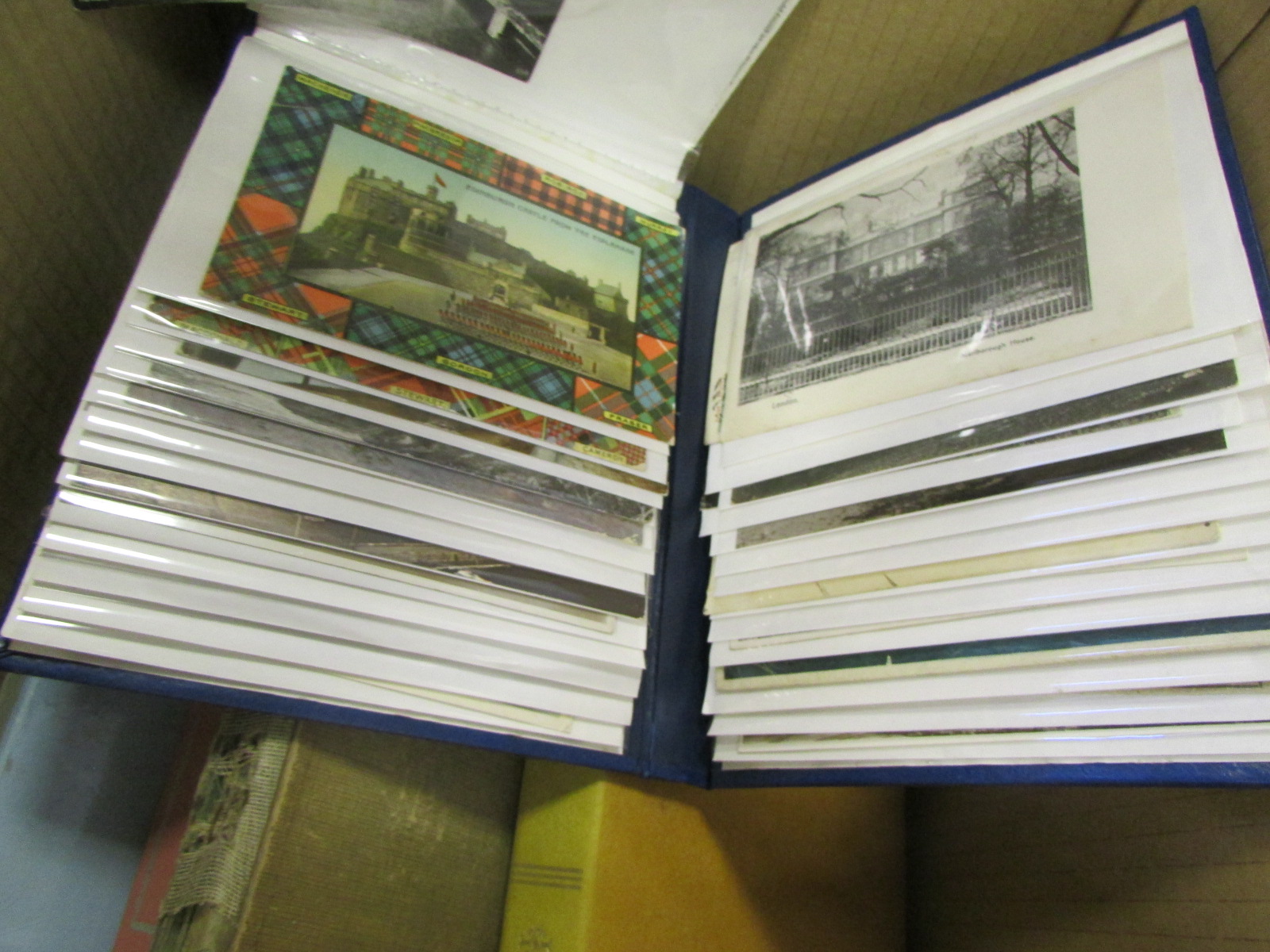 Box housed various postcards in 5x albums (approx 360+)