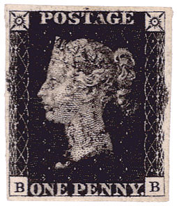 GB - Penny Black 1840 Plate 6 (B-B) four good margins, no thins or creases, Fine Used cat £350